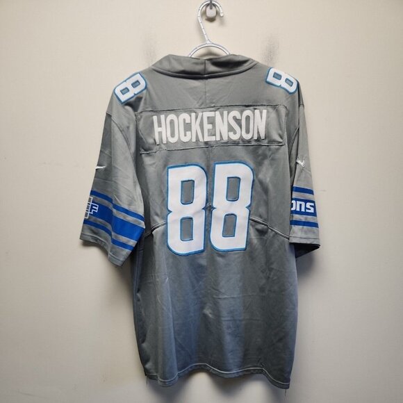 TJ Hockenson Detroit NFL Nike JerseyGray Size XL